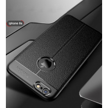 Vaku ® iPhone 6 / 6s Kowloon Leather Stitched Edition Top Quality Soft Silicone 4 Frames + Ultra-Thin Back Cover