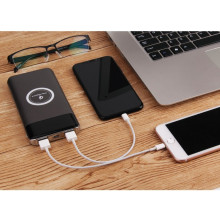 Spade ® Wire-less Charging PowerBank ABS Body With Digital Display High Power 10,000 mAh Dual-USB Output Power Bank