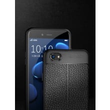 Vaku ® Xiaomi Redmi Y1 Kowloon Leather Stitched Edition Top Quality Soft Silicone 4 Frames + Ultra-Thin Back Cover