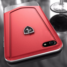 Ferrari ® Apple iPhone 6 / 6s  Moranello Series Luxurious Leather + Metal Case Limited Edition Back Cover