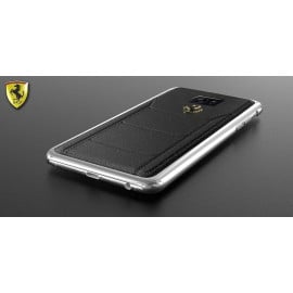 Ferrari ® Samsung Note 5 Official 599 GTB Logo Double Stitched Dual-Material Pure Leather Back Cover