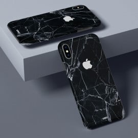 Vaku ® Apple iPhone X / XS Black Marble Designer Print Back Cover