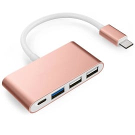 Eller Sante ® 4-in-1 USB-C Hub , USB 3.0, USB 2.0 Port Compatible Mac Air 2018, 2019, MacBook Pro 13/15 (Thunderbolt 3), ChromeBook, , Multiport Charging & Connecting Adapter