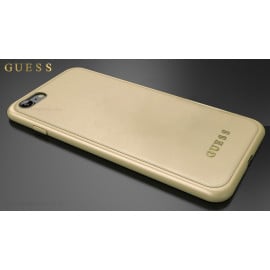 GUESS ® Apple iPhone 8 Mandarian Paris Series Pure Leather 2K Gold Electroplated Back Case