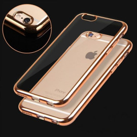 Totu ® Apple iPhone 6 / 6S Ultra Clear Invisible View Metal Electroplated Transparent TPU Back Cover