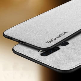 Vaku ® Oppo A9 2020 Luxico Series Hand-Stitched Cotton Textile Ultra Soft-Feel Shock-proof Water-proof Back Cover