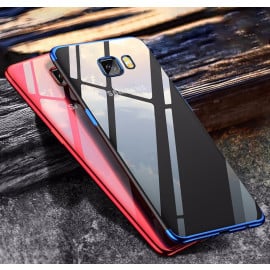 Vaku ® Samsung Galaxy C9 Pro CAUSEWAY Series Electroplated Shine Bumper Finish Full-View Display + Ultra-thin Transparent Back Cover
