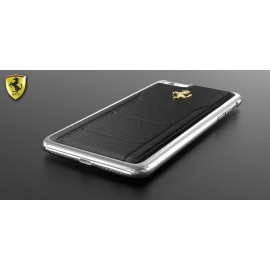 Ferrari ® Apple iPhone 7 Official 599 GTB Logo Double Stitched Dual-Material PU Leather Back Cover