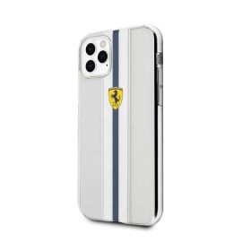 Ferrari ® For Apple iPhone 11 Pro Max Pista Blue Stripe Clear series Back Cover