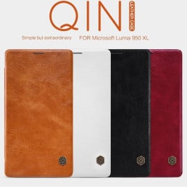 Nillkin ® Microsoft Lumia 950 XL Nitq Folio Leather Protective Case with Credit Card Slot Flip Cover
