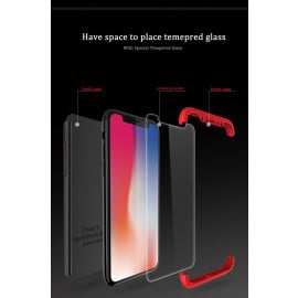 FCK ® Apple iPhone X / XS 3-in-1 360 Series PC Case Dual-Colour Finish Ultra-thin Slim Front Case + Back Cover