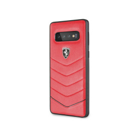 Ferrari ® Samsung Galaxy S10  Scuderia Luxurious Leather  Stitched Limited Edition Back Cover