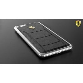 Ferrari ® Apple iPhone 8 Official 599 GTB Logo Double Stitched Dual-Material PU Leather Back Cover
