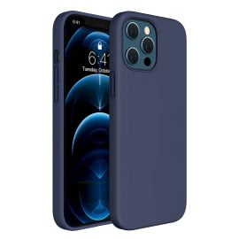 Vaku ® For Apple iPhone 12 Pro Max Liquid Silicon Velvet-Touch Silk Finish Shock-Proof Back Cover