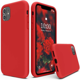 Vaku ® For Apple iPhone 11 Liquid Silicon Velvet-Touch Silk Finish Shock-Proof Back Cover