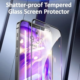 eller santé ® Tempered Glass for iPhone 12 Pro Max (6.7”) with Advanced Technology [ANTI-DUST FILTER], Anti-Scratch and Ultra HD Finish Screen Protector [PACK OF 1]
