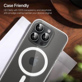 Vaku ® Apple iPhone 15 Pro Metal Camera Lens Protector Anti Scratch HD Clear Case Friendly Tempered Glass Camera Cover