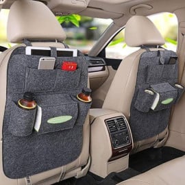 JOYROOM PU Leather Multi-function Car Backseat Organiser- Luxury Car Storage Organizer - Multi-pocket Hanging Seat Back Organiser Storage Bag for Vehicle Car