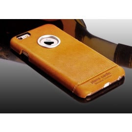 Pierre Cardin ® Apple iPhone 6 / 6S Genuine Leather Paris Designed Metallic Logo Display Back Cover