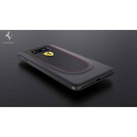 Ferrari ® Samsung S8 Plus Official 599 GTB Logo Double Stitched Dual-Material Pure Leather Back Cover