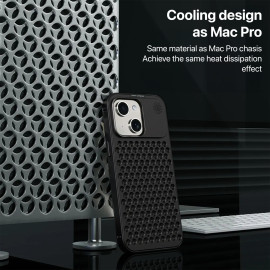 Vaku Luxos ® Apple iPhone 15 AirShield Heat Dissipation Breathable Protective Shockproof Back Cover Case