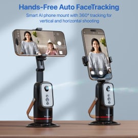 Vaku Luxos ® Orbit Flow 360° AI Auto Face Tracking Rotating Gimbal Stand with Gesture Control & Motion Follow