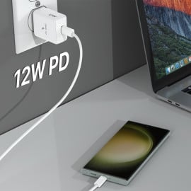 DR VAKU ® VOLTPRO 12W Charger USB A Fast Adapter With USB-A to Type-C Cable Combo