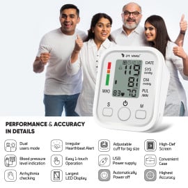 DR VAKU® Blood Pressure Monitor FDA Approved Automatic Upper Arm BP Machine & Digital BP Monitor Cuff Kit Accurate Measurement Largest Display Carrying Case
