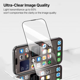 Vaku ® 3D Dustfilter Anti-Scratch and Ultra HD Finish Full Coverage Tempered Glass for Apple iPhone
