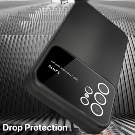 Vaku ® Samsung Galaxy S23 Ultra Polarized Large Window Glass Camera Protector Dual Layer Shockproof Back Cover