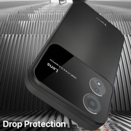 Vaku ® Oppo A78 5G Glazed Polarized Camera Lens Protector Shockproof Back Cover