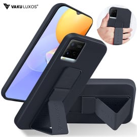 Vaku ® Vivo Y21T Harbor Grip Multi-Functional Magnetic Vertical & Horizontal Stand Case TPU Back Cover