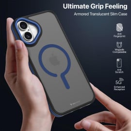 Vaku Luxos ® Apple iPhone 16 Elemento MagPro Drop Protection Shockproof Certified Mag-Safe Guard Corner Frosted Back Cover