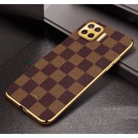 Vaku ® Oppo F17 Pro Cheron Leather Electroplated Soft TPU Back Cover