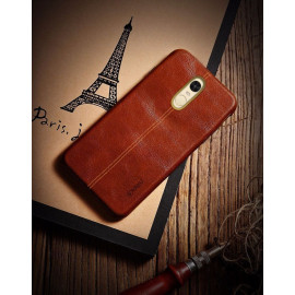 Vaku ® Redmi Note 4 Lexza Series Double Stitch Leather Shell with Metallic Logo Display Back Cover
