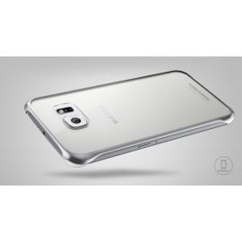 Samsung ® Samsung Galaxy S6 Official Metal Electroplated Corner Drop-Protection Transparent Full-View PCe Back Cover
