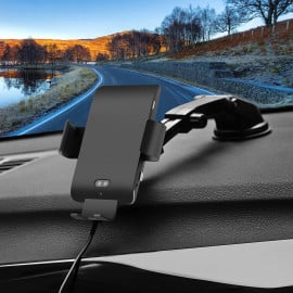 Vaku ® Voice-Controlled Auto-Opening Qi Fast-Charging Wireless Car Charger