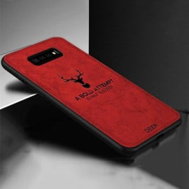 Vaku ® Samsung Galaxy S10 Succido Series Hand-Stitched Cotton Textile Ultra Soft-Feel Shock-proof Water-proof Back Cover