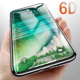 Dr. Vaku ® Oppo Realme 3 Pro 6D Curved Edge Ultra-Strong Ultra-Clear Full Screen Tempered Glass Black