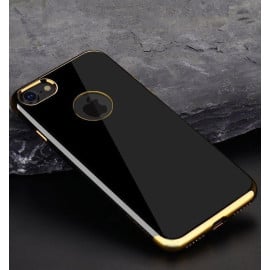 i-Smile ® Apple iPhone 7 Plus Piano Black Bould Series 2K Electroplated Finish Logo Display TPU Back Cover