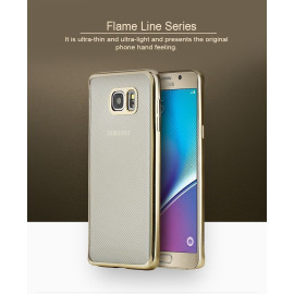 Rock ® Samsung Galaxy Note 5 Flame Line Series Metal Electroplated Transparent TPU Soft / Silicon Case