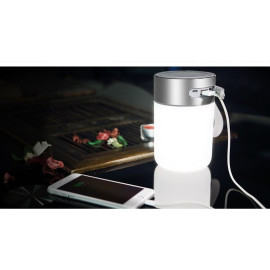 Rock ® Mulite-II Hands-free Digital Bluetooth Speakers with Inbuilt LED Light Lamp + Power Bank + SOS + AUX/Card Support Speaker