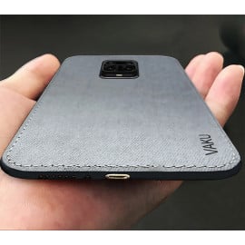 Vaku ® Redmi Note 9 Pro Max Luxico Series Hand-Stitched Cotton Textile Ultra Soft-Feel Shock-proof Water-proof Back Cover