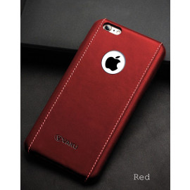 Vaku ® Apple iPhone 6 / 6S King Series 4-Layer Stitched Textured Leather Shell with Logo Display Back Cover