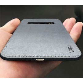 Vaku ® Samsung Galaxy S10 Plus Luxico Series Hand-Stitched Cotton Textile Ultra Soft-Feel Shock-proof Water-proof Back Cover