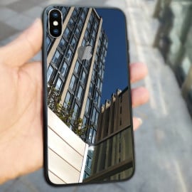 Vaku ® Apple iPhone X / XS Club Series Ultra-Shine Luxurious Tempered Finish Silicone Frame Thin Back Cover