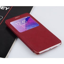 Baseus ® Samsung Galaxy Note 4 Smart Terse WindowView Suede Leather Case Flip Cover