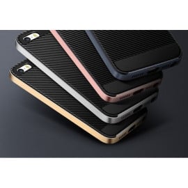 Joyroom ® Apple iPhone 5 / 5S / SE Hornet Series Ultra-Fit Durable Carbon Fiber Finish Silicon Coat Protective Case Back Cover