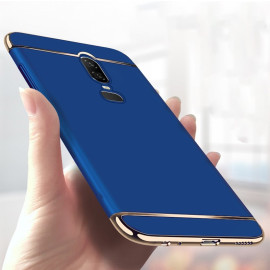 Vaku ® OnePlus 6 Ling Series Ultra-thin Metal Electroplating Splicing PC Back Cover