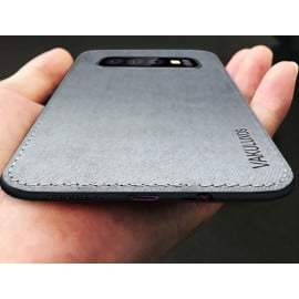 Vaku ® Samsung Galaxy S10 Luxico Series Hand-Stitched Cotton Textile Ultra Soft-Feel Shock-proof Water-proof Back Cover